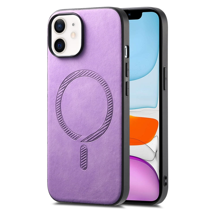 Solid Color Retro Magsafe PU Back Cover Phone Case, For iPhone 11 Pro Max, For iPhone 11, For iPhone 11 Pro