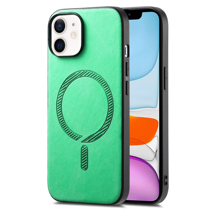 Solid Color Retro Magsafe PU Back Cover Phone Case, For iPhone 11 Pro Max, For iPhone 11, For iPhone 11 Pro