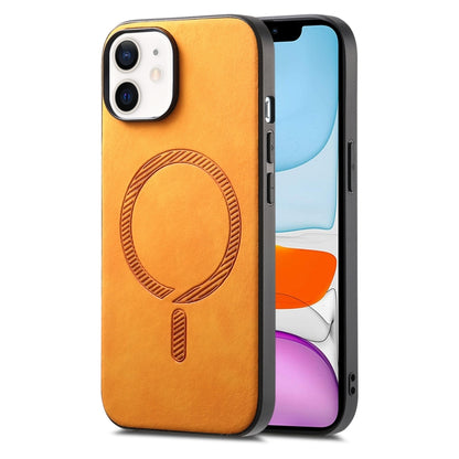 Solid Color Retro Magsafe PU Back Cover Phone Case, For iPhone 11 Pro Max, For iPhone 11, For iPhone 11 Pro