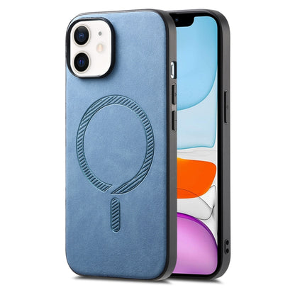 Solid Color Retro Magsafe PU Back Cover Phone Case, For iPhone 11 Pro Max, For iPhone 11, For iPhone 11 Pro