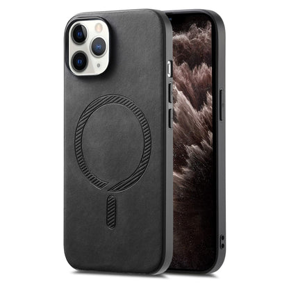 Solid Color Retro Magsafe PU Back Cover Phone Case, For iPhone 11 Pro Max, For iPhone 11, For iPhone 11 Pro