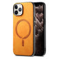 Solid Color Retro Magsafe PU Back Cover Phone Case, For iPhone 11 Pro Max, For iPhone 11, For iPhone 11 Pro