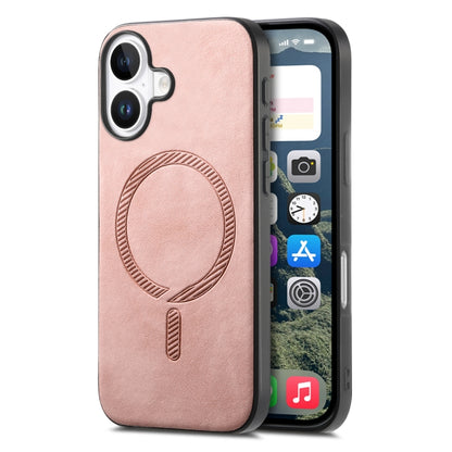 Solid Color Retro Magsafe PU Back Cover Phone Case, For iPhone 16 Pro, For iPhone 16 Plus, For iPhone 16