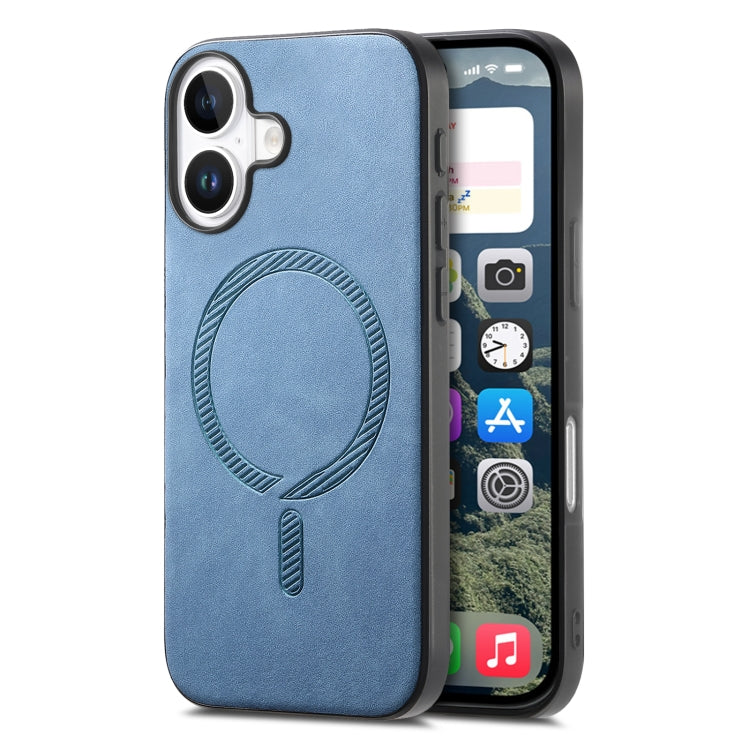 Solid Color Retro Magsafe PU Back Cover Phone Case, For iPhone 16 Pro, For iPhone 16 Plus, For iPhone 16