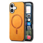 Solid Color Retro Magsafe PU Back Cover Phone Case, For iPhone 16 Pro, For iPhone 16 Plus, For iPhone 16