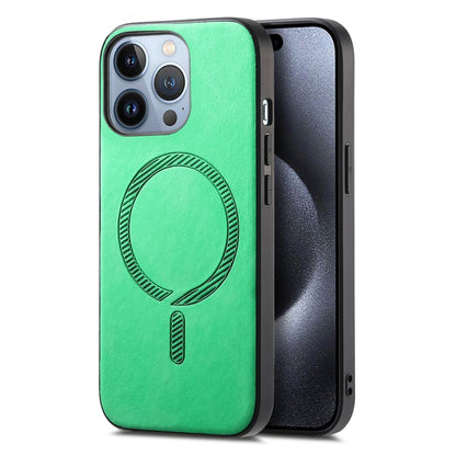 Solid Color Retro Magsafe PU Back Cover Phone Case, For iPhone 16 Pro, For iPhone 16 Plus, For iPhone 16