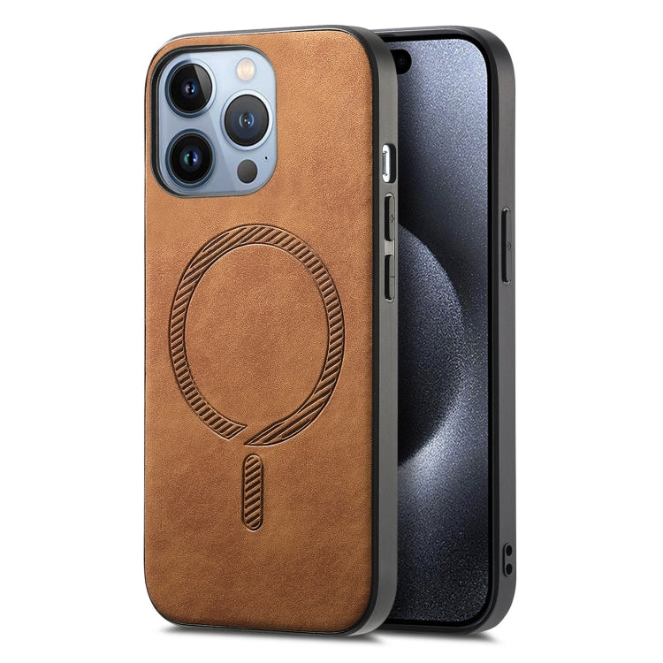 Solid Color Retro Magsafe PU Back Cover Phone Case, For iPhone 16 Pro, For iPhone 16 Plus, For iPhone 16