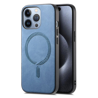 Solid Color Retro Magsafe PU Back Cover Phone Case, For iPhone 17, For iPhone Air, For iPhone 16 Pro Max