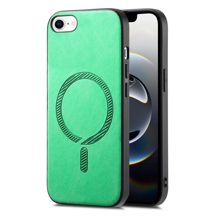 Solid Color Retro Magsafe PU Back Cover Phone Case, For iPhone 17e / 16e, For iPhone 17 Pro Max, For iPhone 17 Pro