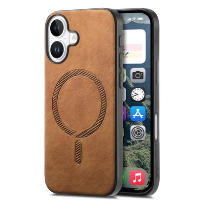 Solid Color Retro Magsafe PU Back Cover Phone Case, For iPhone 17, For iPhone Air, For iPhone 16 Pro Max