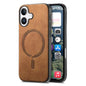 Solid Color Retro Magsafe PU Back Cover Phone Case, For iPhone 17, For iPhone Air, For iPhone 16 Pro Max