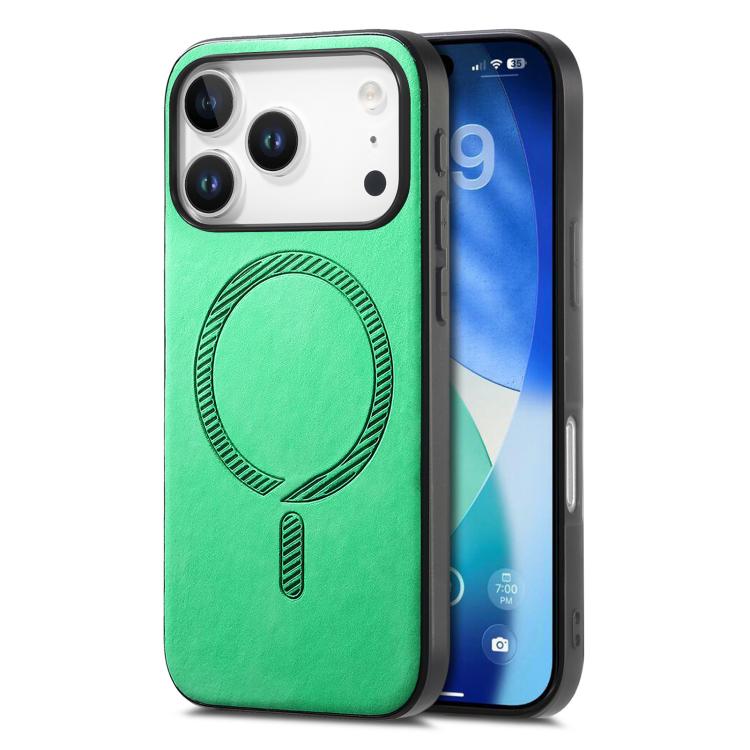 Solid Color Retro Magsafe PU Back Cover Phone Case, For iPhone 17e / 16e, For iPhone 17 Pro Max, For iPhone 17 Pro