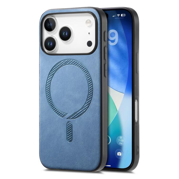 Solid Color Retro Magsafe PU Back Cover Phone Case, For iPhone 17e / 16e, For iPhone 17 Pro Max, For iPhone 17 Pro
