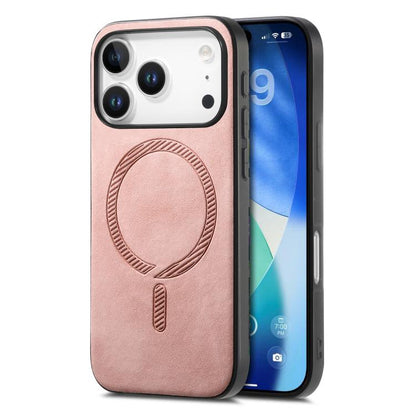 Solid Color Retro Magsafe PU Back Cover Phone Case, For iPhone 17e / 16e, For iPhone 17 Pro Max, For iPhone 17 Pro
