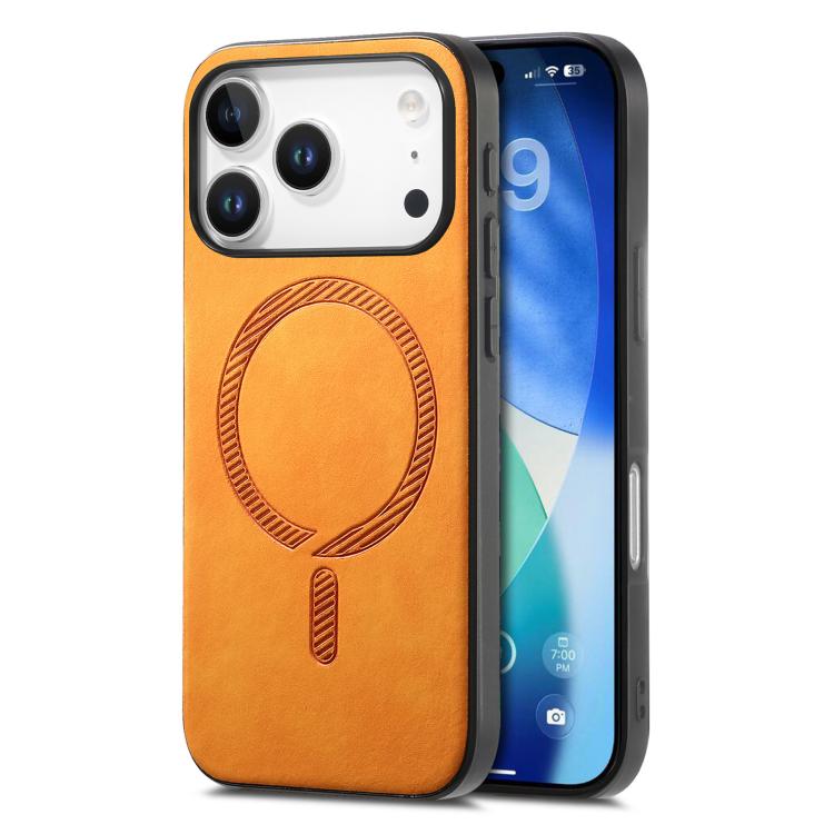 Solid Color Retro Magsafe PU Back Cover Phone Case, For iPhone 17e / 16e, For iPhone 17 Pro Max, For iPhone 17 Pro