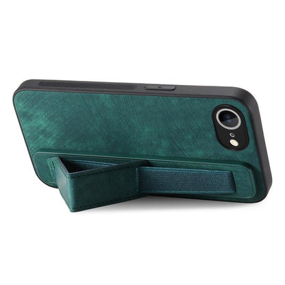 Retro Wristband Holder Leather Back Phone Case, For iPhone 17e / 16e, For iPhone 16 Pro Max, For iPhone 16 Pro, For iPhone 16 Plus