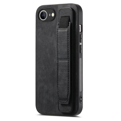 Retro Wristband Holder Leather Back Phone Case, For iPhone 17e / 16e, For iPhone 16 Pro Max, For iPhone 16 Pro, For iPhone 16 Plus