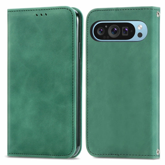 Retro Skin Feel Magnetic Flip Leather Phone Case, For Google Pixel 9 Pro XL, For Google Pixel 9