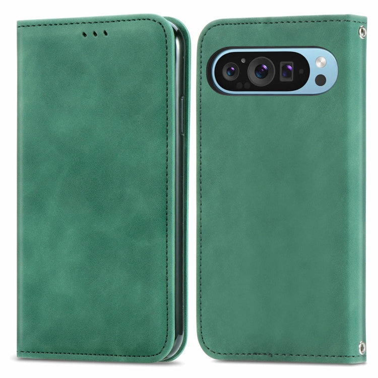 Retro Skin Feel Magnetic Flip Leather Phone Case, For Google Pixel 11 Pro XL, For Google Pixel 9 Pro XL, For Google Pixel 9