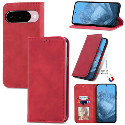 Retro Skin Feel Magnetic Flip Leather Phone Case, For Google Pixel 11 Pro XL, For Google Pixel 9 Pro XL, For Google Pixel 9