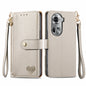 Love Zipper Lanyard Leather Phone Case