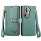 Love Zipper Lanyard Leather Phone Case