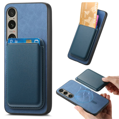 Retro Magsafe Card Bag PU Back Cover Phone Case, For Sony Xperia 10 VI, For Sony Xperia 1 VI, For Sony Xperia 5 V