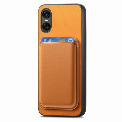 Retro Magsafe Card Bag PU Back Cover Phone Case, For Sony Xperia 10 VI, For Sony Xperia 1 VI, For Sony Xperia 5 V