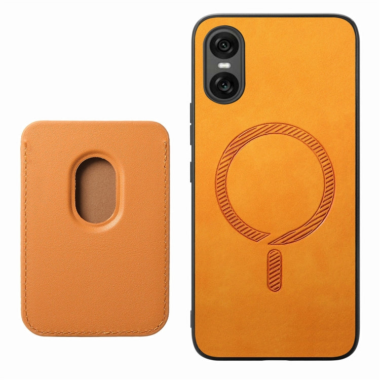 Retro Magsafe Card Bag PU Back Cover Phone Case, For Sony Xperia 10 VI, For Sony Xperia 1 VI, For Sony Xperia 5 V