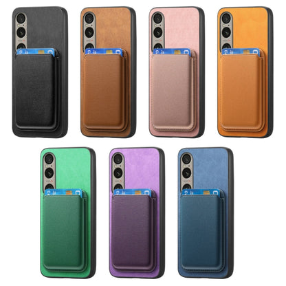 Retro Magsafe Card Bag PU Back Cover Phone Case