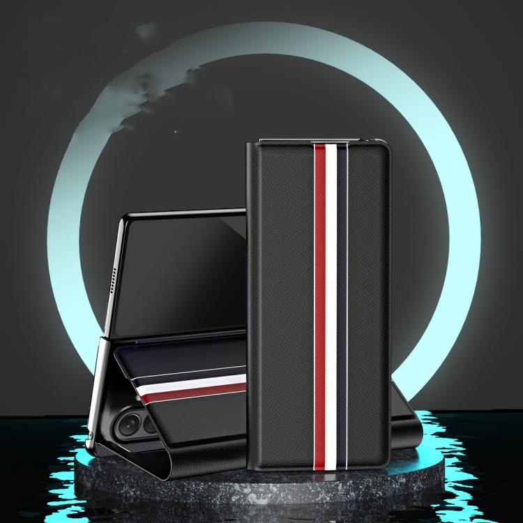 Litchi Texture PU Back Phone Case with Holder, For Samsung Galaxy Z Fold7 5G, For Samsung Galaxy Z Fold6 5G