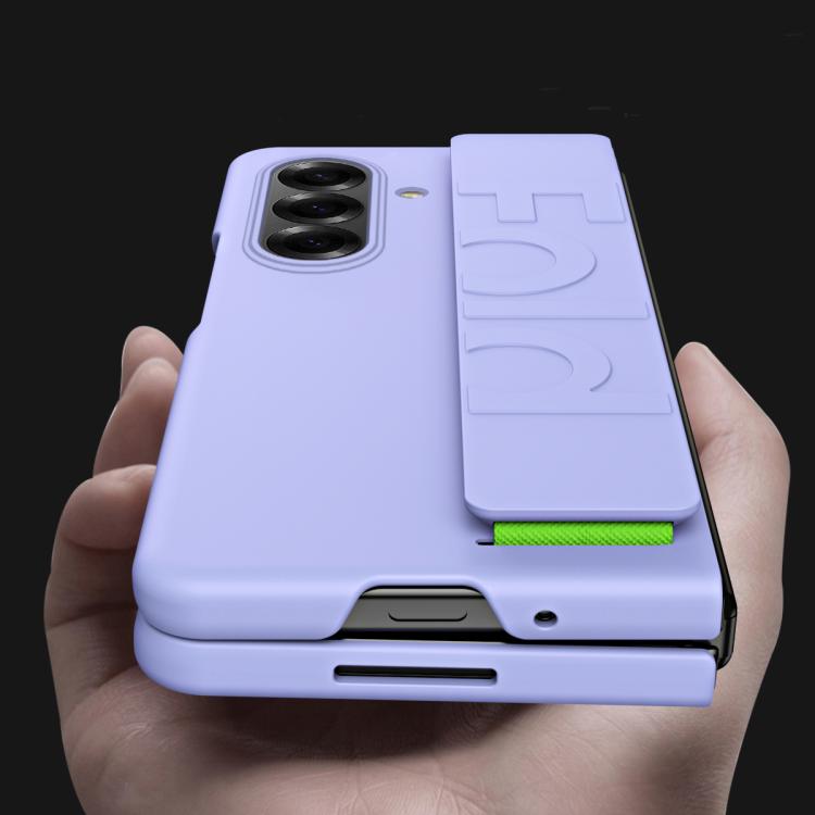 Skin Elastic Wrist Grip Back Cover Phone Case, For Samsung Galaxy Z Fold7 5G, For Samsung Galaxy Z Fold6 5G
