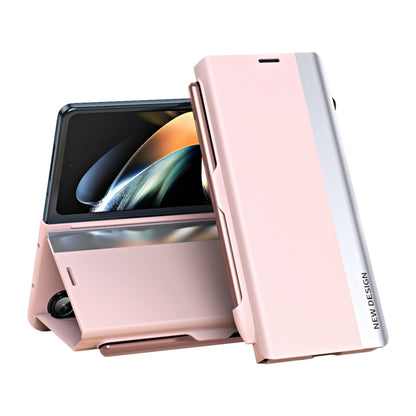 Side Electroplated Adsorption Leather Phone Case with Pen Slot, For Galaxy Z Fold8 5G, For Galaxy Z TriFold, For Galaxy Z Fold7 5G, For Galaxy Z Fold6 5G