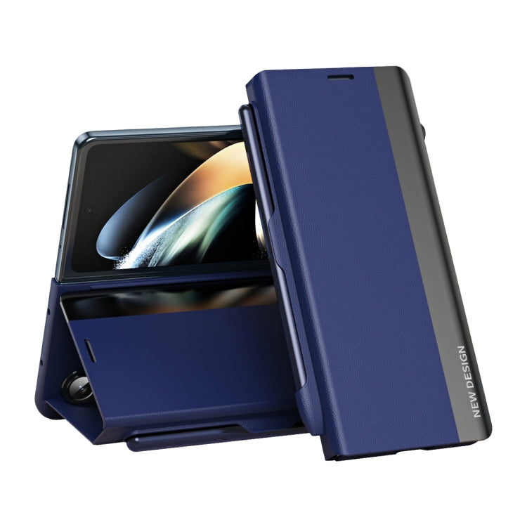 Side Electroplated Adsorption Leather Phone Case with Pen Slot, For Galaxy Z Fold8 5G, For Galaxy Z TriFold, For Galaxy Z Fold7 5G, For Galaxy Z Fold6 5G