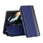 Side Electroplated Adsorption Leather Phone Case with Pen Slot, For Galaxy Z Fold8 5G, For Galaxy Z TriFold, For Galaxy Z Fold7 5G, For Galaxy Z Fold6 5G