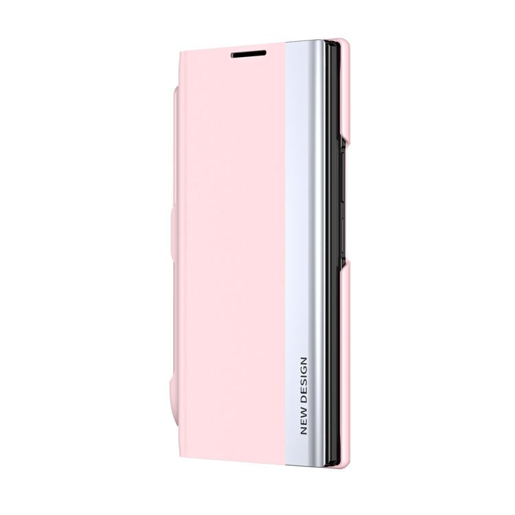 Side Electroplated Adsorption Leather Phone Case with Pen Slot, For Galaxy Z Fold8 5G, For Galaxy Z TriFold, For Galaxy Z Fold7 5G, For Galaxy Z Fold6 5G