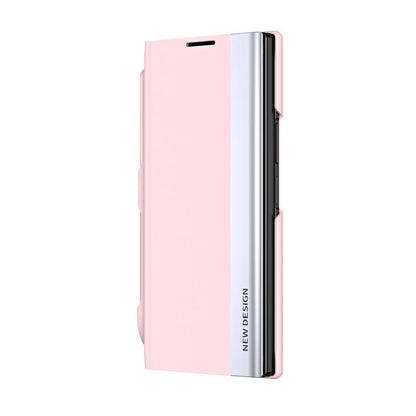 Side Electroplated Adsorption Leather Phone Case with Pen Slot, For Galaxy Z Fold8 5G, For Galaxy Z TriFold, For Galaxy Z Fold7 5G, For Galaxy Z Fold6 5G
