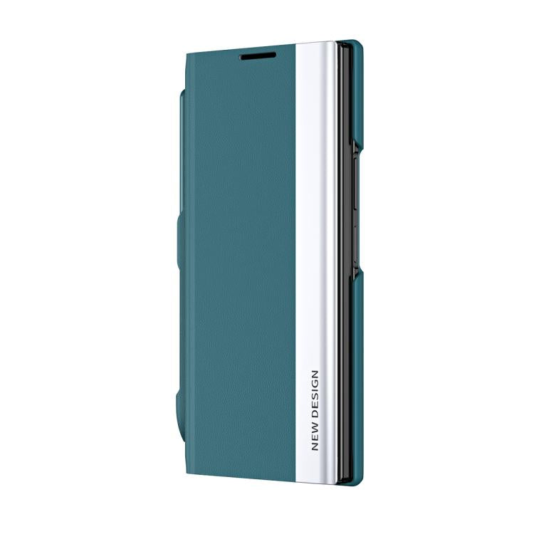 Side Electroplated Adsorption Leather Phone Case with Pen Slot, For Galaxy Z Fold8 5G, For Galaxy Z TriFold, For Galaxy Z Fold7 5G, For Galaxy Z Fold6 5G