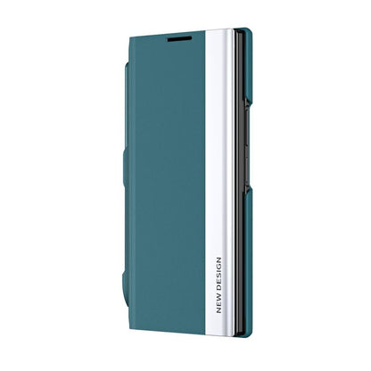 Side Electroplated Adsorption Leather Phone Case with Pen Slot, For Galaxy Z Fold8 5G, For Galaxy Z TriFold, For Galaxy Z Fold7 5G, For Galaxy Z Fold6 5G