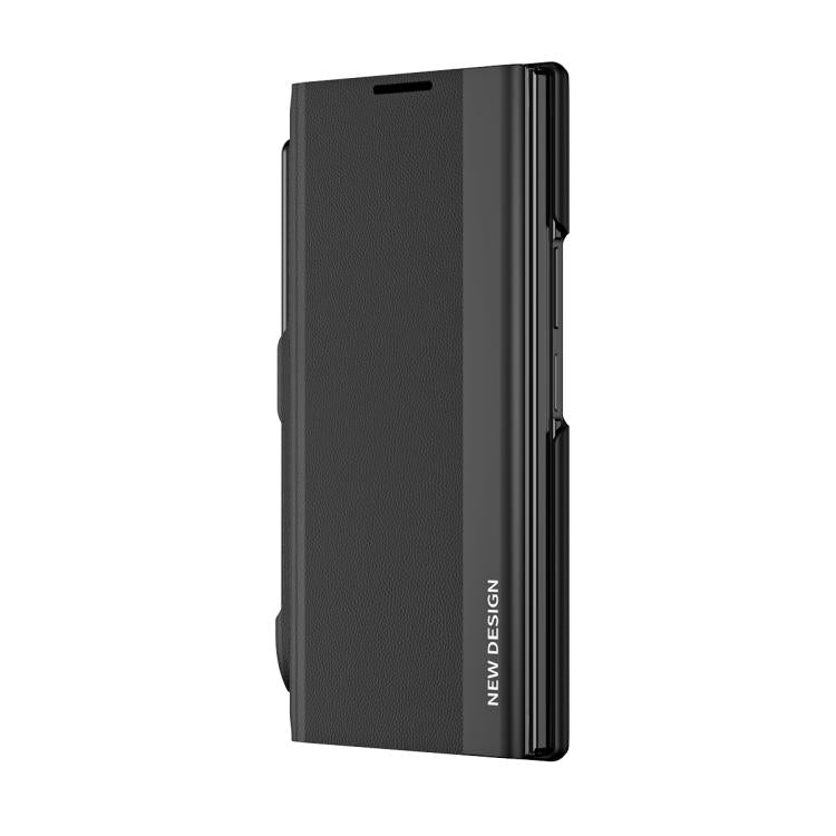 Side Electroplated Adsorption Leather Phone Case with Pen Slot, For Galaxy Z Fold8 5G, For Galaxy Z TriFold, For Galaxy Z Fold7 5G, For Galaxy Z Fold6 5G