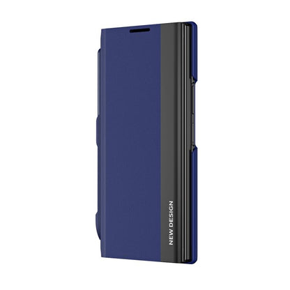 Side Electroplated Adsorption Leather Phone Case with Pen Slot, For Galaxy Z Fold8 5G, For Galaxy Z TriFold, For Galaxy Z Fold7 5G, For Galaxy Z Fold6 5G