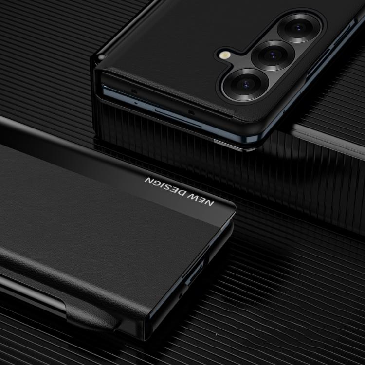 Side Electroplated Adsorption Leather Phone Case with Pen Slot, For Galaxy Z Fold8 5G, For Galaxy Z TriFold, For Galaxy Z Fold7 5G, For Galaxy Z Fold6 5G