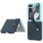 Wrist-strap Plain Leather Phone Case, For Samsung Galaxy Z Flip6 / Flip7 FE