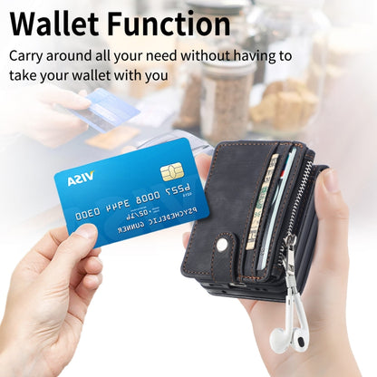 Skin-feel PU Zipper Wallet Phone Case