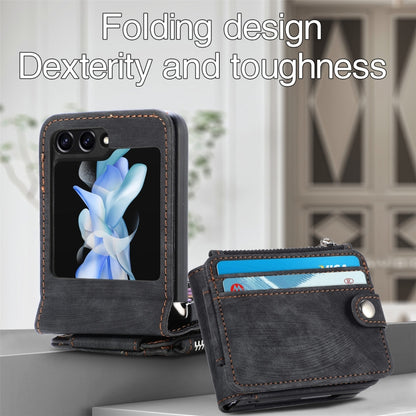 Skin-feel PU Zipper Wallet Phone Case