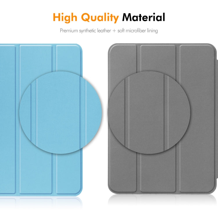 ENKAY Tri-fold Custer Texture TPU Leather Smart Tablet Case with Pen Slot, For iPad Pro 11 2025 / 2024