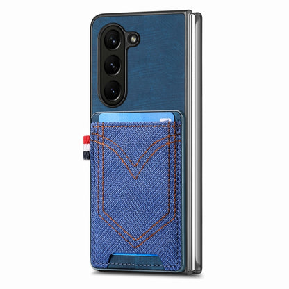 Denim Texture Leather Skin Phone Case with Card Slot