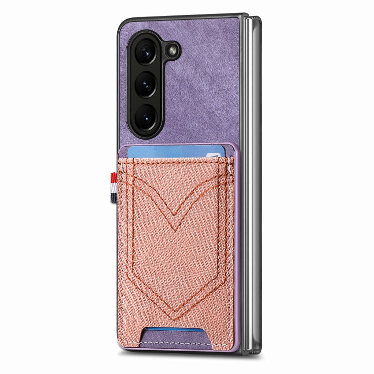 Denim Texture Leather Skin Phone Case with Card Slot