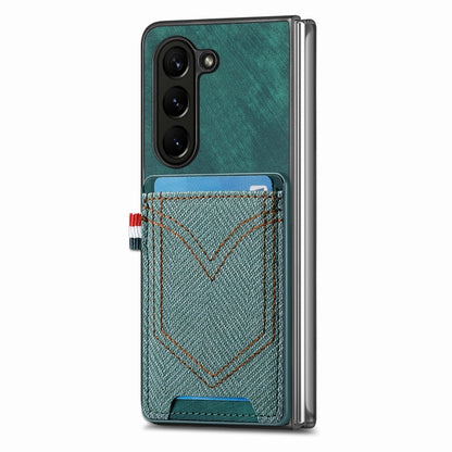 Denim Texture Leather Skin Phone Case with Card Slot