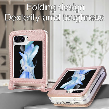 Litchi Texture PU Card Fold Back Phone Case, For Samsung Galaxy Z Flip6 / Flip7 FE